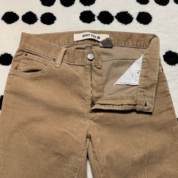 Vintage Y2K 90s Gap Camel Corduroy Mid Low Rise Bootcut Pants Chinos - Picture 3 of 12